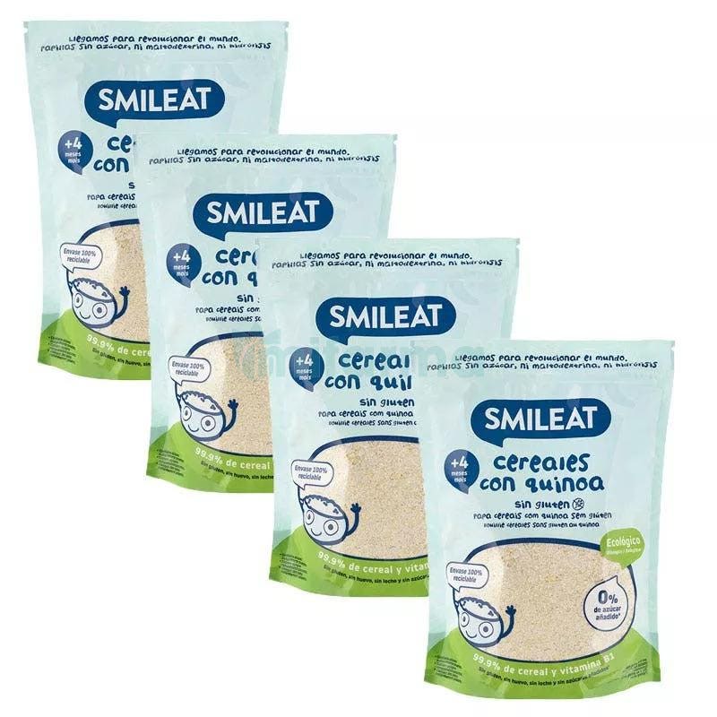 Smileat Papilla Ecologica Cereales Sin Gluten con Quinoa 4x200 gr