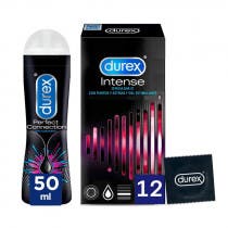 Durex Pack Preservativos Intense 12 uds Lubricante Perfect Connection 50 ml