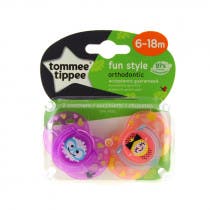 Tommee Tippee Sucettes Fun Style Silicone 6-18 Mois Rose x2